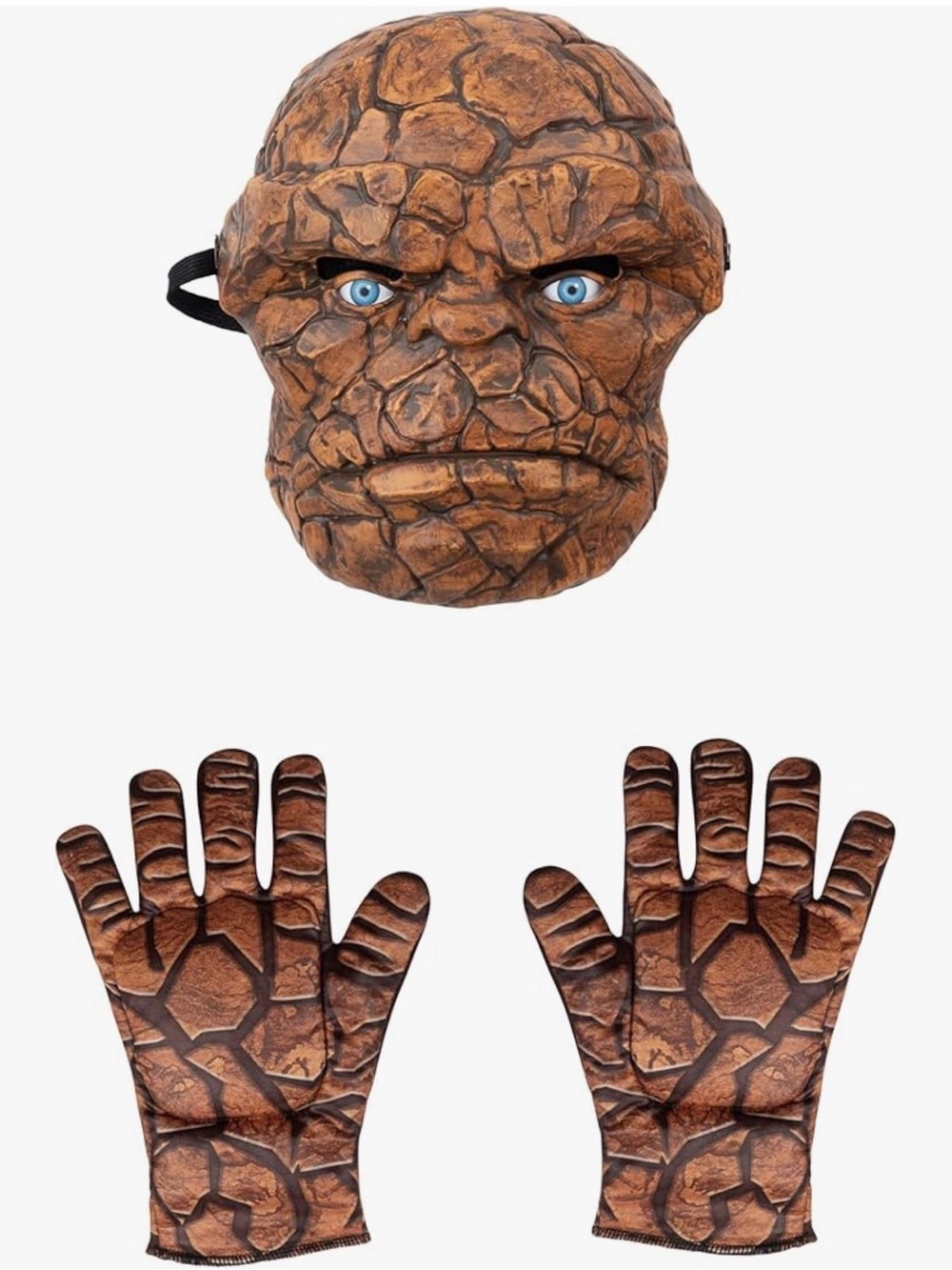 Fantastic Four The Thing Kids Blue Costume with Mask Sz 6/7 - Picture 4 of 6